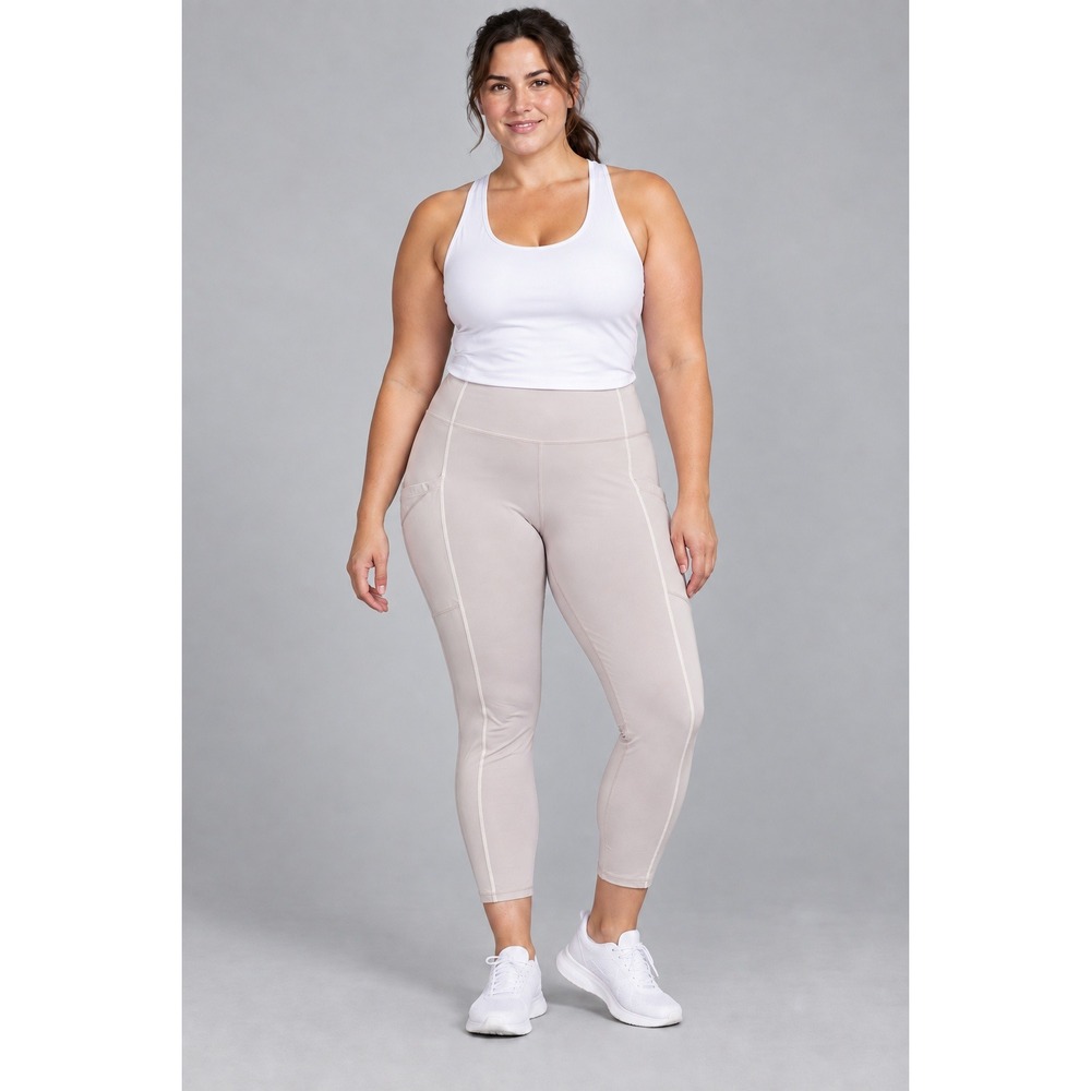 Fabletics Womens 2X Pink High Waisted PowerHold Leggings with Pockets LG2045797